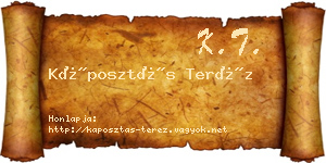 Káposztás Teréz névjegykártya