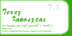 terez kaposztas business card